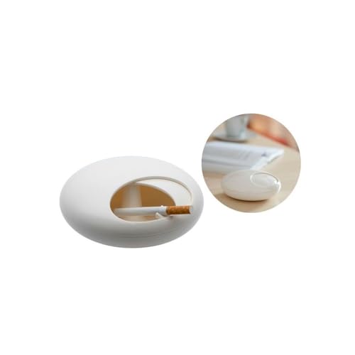 Balvi - Cenicero Pebble blanco melamina