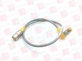 Cordset, M12, Str Female, Rt Angle Male, 0.5meters, PVC Gray, 4x22AWG, RK 4.4T-0.5-WS 4.4T