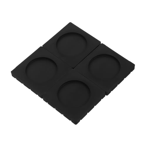 1セット 洗濯機滑り止めマット 衝撃吸収洗濯機 グリッド洗濯機 洗車フィルター ヒートシンク誘導ボード 乾燥機 ノイズリダクションパッド 洗濯機の付属品 ゴム Black 4個 1 -