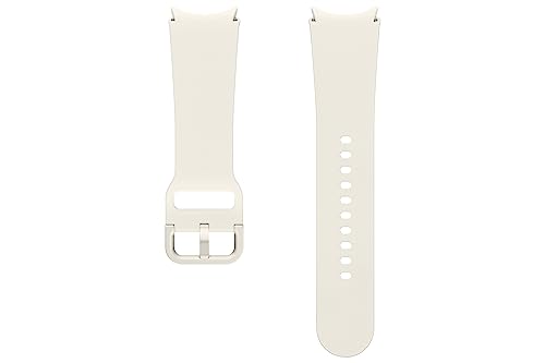 SAMSUNG Galaxy Watch 6, 5, 4 Series Sport Band with T-Buckle Closure for Active Men and Women, FKM Smartwatch Replacement Strap, One Click Attachment, Medium/Large, ET-SFR94LUEGUJ, Cream