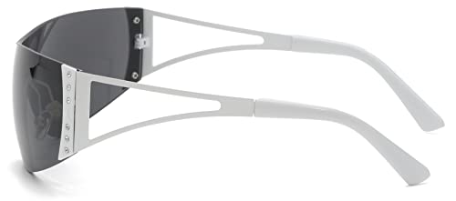 Y2K Sunglasses For Women Men Shield Rimless Wrap Around Sunglasses Gradient Lens Sun Glasses3