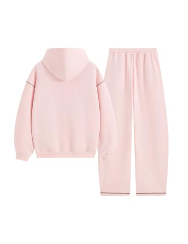 Image of Aelfric Eden Sweatsuits Women 2 Piece Outfit Fall Fleece Tracksuit Matching Oversized Hoodies Baggy Sweatpants Set