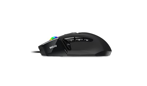 Souris de jeu silencieuse filaire MOJO Pro performante à 9 boutons programmables