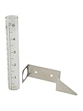 Tidevib Pluviomètre d'extérieur en verre de 12,7 cm avec support en acier inoxydable et ma...