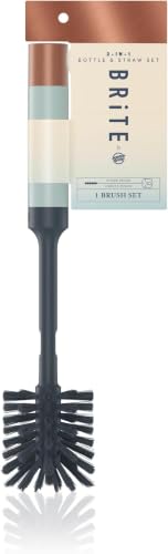Image of Brite by Scotch-Brite Limited Edition 2-in-1 Straw & BottleBrush Set, Sleek and Stylish Bottle Cleaner Brush with 360-Degree Bristles and Hidden StrawBrush (Pack of 6)