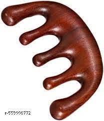 KENYS Wooden Scalp Massage Comb Natural Wood Comb Wide Tooth Hair Comb Head Massage Tool Meridians Scalp Massage Gua Sha Comb 3