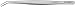 Excelta - 24-8-SA-SE - Tweezers - Strong Point - Angulated - One Star - Anti-Mag. SS - Serrated Tips, 0.0935" Height, 0.45500000000000002" Wide, 8" Length