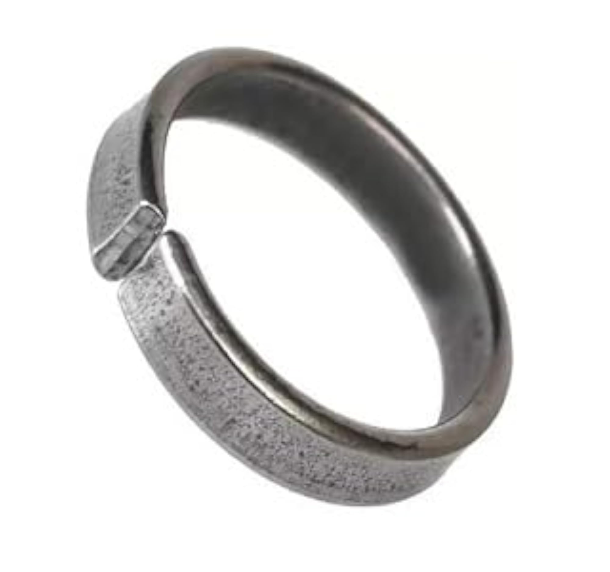 Handcrafted Pure Saturn Iron Shani Ring, Real Black Horse Shoe