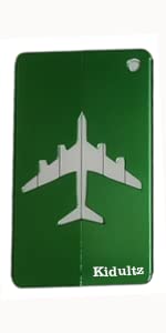 Image of Aluminum Alloy Metallic Luggage Tags Handle Wraps with Stainless Loop Anti-Break for Travel Identification Suitcase Bag Tag, School & Office Bags - Set of 5 (Green)
