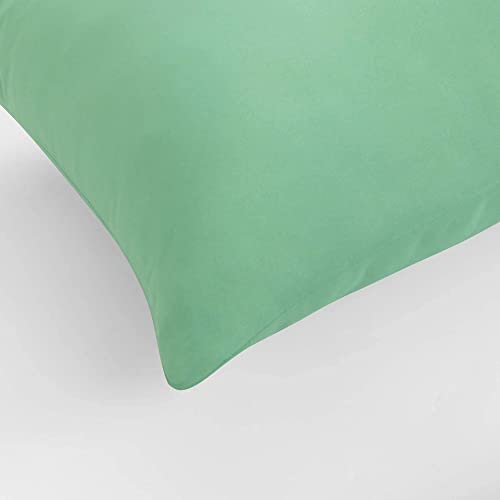 FLXXIE Microfiber Pillow Cases Queen Size Set of 2, Soft Pillowcases with Envelope Closure, Wrinkle Resistant Pillow Covers, 20x30, Sea Green