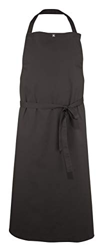 MEDANTA 7014 Oliver Profi Kochschürze für Männer und Frauen mit Druckknöpfen, flexibler Stoff, Küchenschürze Grillschürze Latzschürze, Shale Grau One Size Cover