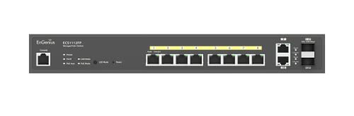 EnGenius Cloud Managed - Conmutador (8 Puertos, Gigabit 130 W, PoE+) - ECS1112FP