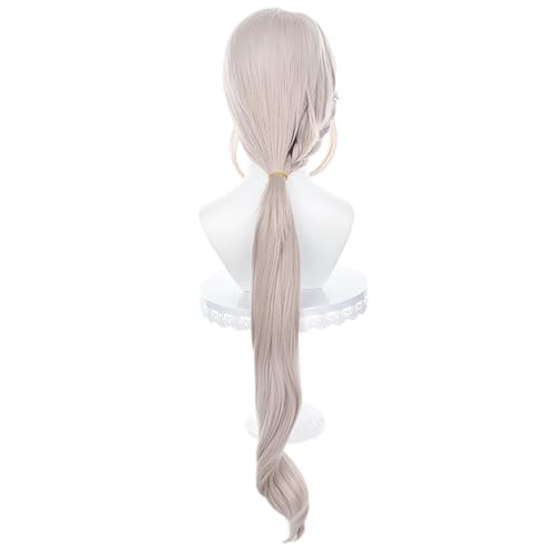 Light Brown Wave Long Ponytail Heat Resistant Synthetic Costume Hairs for Adult Women Men Halloween Cos Anime Party Replacement Wigs - Image 4