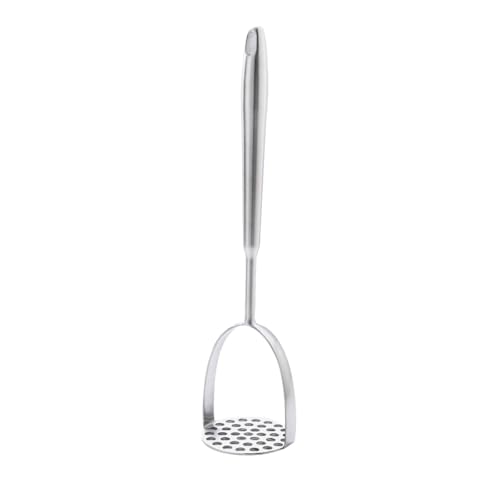 omiinitio Machacador de patatas de acero 12 5 pulgadas/13 39 pulgadas para patatas aguacates frijoles fruta comida para mascotas herramienta apta para lavavajillas Acero Machacador de patatas