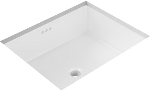 PROFLO PF1713U Stedman 19-7/8" Rectangular Vitreous China Undermount Bathroom Sink with Overflow - White