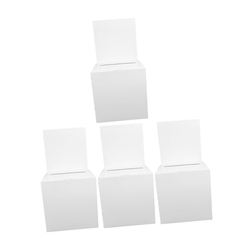IMIKEYA 4Pcs Raffle Ticket Box Donation Ballot Box with Slots for Parties Events and Fundraisers Versatile Storage for Raffles Votes and Suggestions