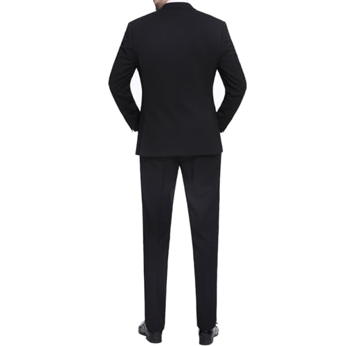 Men's 2 Piece Slim Fit Suit Elegant Two Button Blazer & Pant Set for Business or Wedding3