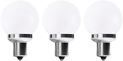 Makergroup 1156 1141 20-99 Vanity Bulbs RV LED Light Bulbs BA15S Single Contact Bayonet Base for RV Camper Travel Trailer Motorhome Marine Boat Wide Input Voltage 10-30VDC Cool White 6000K 3-Pack