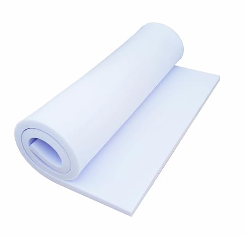 All4All Schaumstoffplatte T18 100x200 cm – Weicher Polsterschaum 18kg/m³ – Ideal für Dämmung, Türpolsterung, DIY, Camper Ausbau – Schaumstoff Zuschnitt - Öko-Tex (100x200x1)