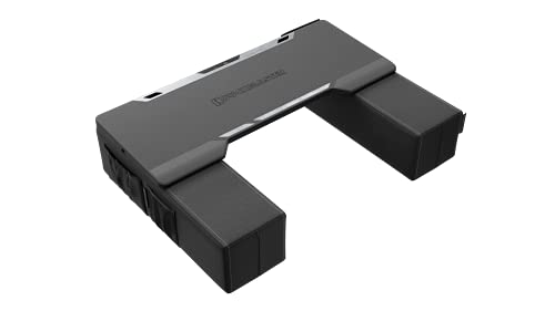 Couchmaster Cycon² Titan Edition, Couch Gaming Desk For Mouse & Keyboard (For Pc, Ps4/5, Xbox One/Series X), Ergonomic Lapdesk For Couch & Bed, Nappa Leather, Real Titanium #TOP3