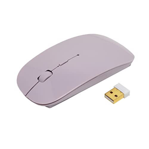 APM 100401 - Souris Optique sans Fil - Mouse Wireless avec Récepteur Nano USB pour Ordinateur et Portable - 4 Boutons et 1 Molette de Défilement - 2 Piles AAA Incluses - Violet Pastel
