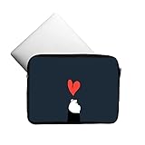 Capa Case Pasta Para Notebook Com Zíper E Várias Estampas 15.6 Cor:Coração Gato;Tamanho:15.6