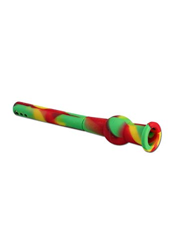 Black Leaf Bong-Zubehör: Universal-Adapter-Chillum für Steck-Kopf | NS 14 (14,5 mm) | SILIKON, rasta | Variabel - 10 bis… – Bild 3