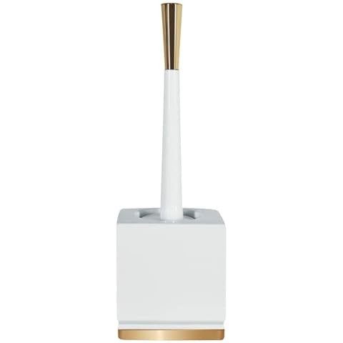 Spirella Roma White/Gold Toilet Brush Cover