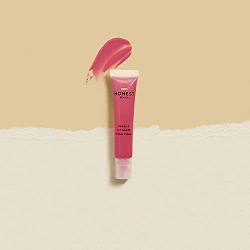 Honest Beauty Gloss-C Lip Gloss, Pink Agate, Vegan, Sheer + Buildable With Coconut Oil & Hyaluronic Acid, 0.33 Fl Oz #TOP1