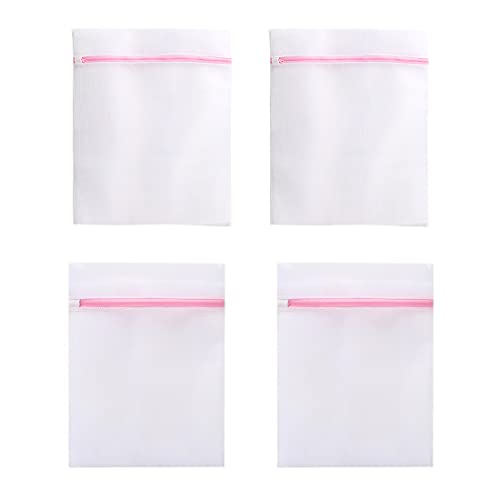 4 Piezas Bolsas de Malla para Lavadora - 30x40 cm con Cremallera - Protege Ropa Delicada como Sujetadores y Ropa de Bebé - Reutilizables y Resistentes - Ideales para Lavandería