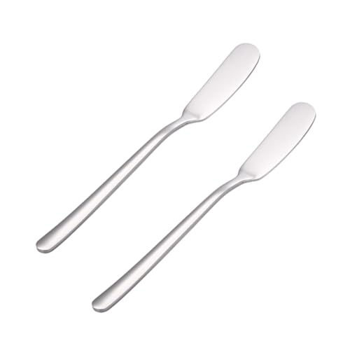 OFFSCH 2 Pack Stainless Steel Butter Knife Perfect for Cheese Spreaders Jam Baking Tools Kitchen Utensils
