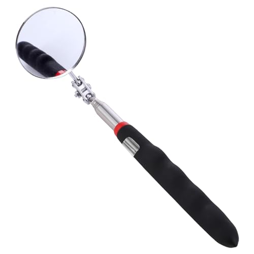 Huybaa - Huybaa Miroir Télescopique, Miroirs D'inspection Réglables, Automobile Mécanique Outil Miroir Rotatif à 360 Degrés, Télescopique Jusqu'à 73 cm, Poignée Noire Antidérapante, pour Réparation Auto - -20%
