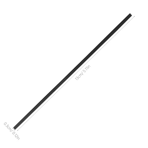 Pitillos negros desechables de plástico PP 13 cm, 1000 unidades miniatura 2