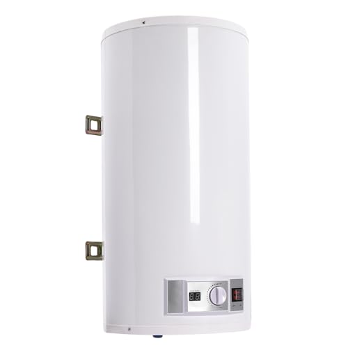 Calentador de agua eléctrico para depósito de agua, para montaje en pared, 50 L, capacidad de calentamiento hasta 75 grados, para cocina y baño (blanco, 50 L)