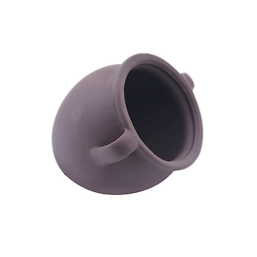 Image of AnRui Ceramic Jar Aquarium Ornament Decor Natural Clay Vase Betta House Hideout Cave Pot Fish Tank Decorations Accessories for Cichlid, Small Fish, Shrimp to Play Hide Breed Habitat, Large