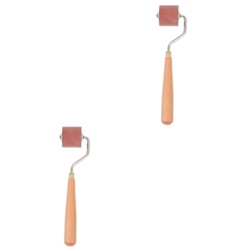 NUOBESTY 2 adet Printmaking kauçuk rulo, eşit boya uygulaması için, el sanatları ve damga işleri için taşınabilir baskı rulosu