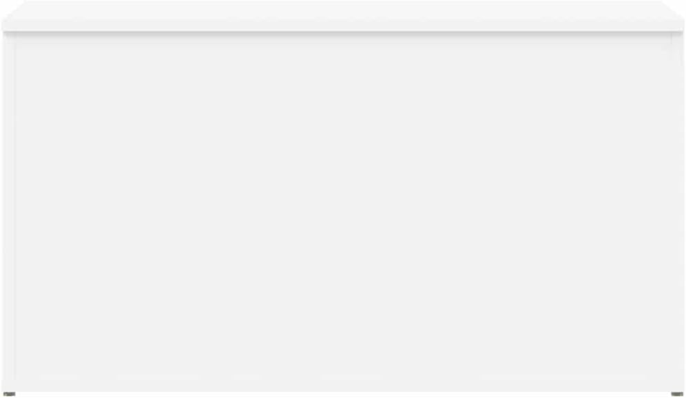 White Engineered Wood Storage Chest Medium Size Rectangular Multifunctional Storage Chest with Lid for Living Room Home Storage Furniture