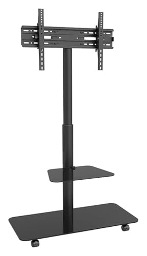 Soporte móvil para TV con ruedas y ajuste de altura miniatura 3
