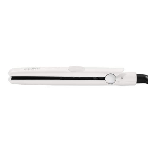 TIRI Mini Togo Travel Plancha de Pelo, Placas de Turmalina y Cerámica, 400°F, Blanco miniatura 2