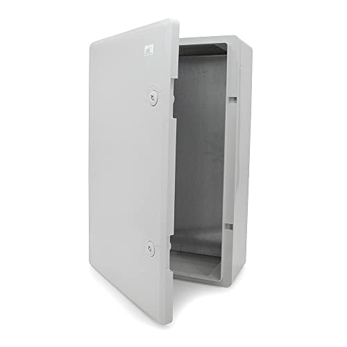 ELS Elektrotechnika Schaltschrank Industriegehäuse IP65 verzinkter Montageplatte Verriegelung Tür mit umlaufender Dichtung Wandgehäuse Gehäuse Leergehäuse ABS Kunststoff leer Schrank 430x660x210 Cover