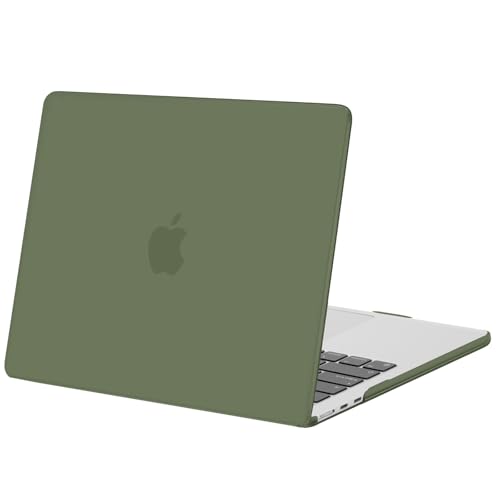 Image of MOSISO Compatible with MacBook Air 13 inch Case M5 2026 M4 2025 M3 M2 2024-2022 A3449 A3240 A3113 A2681, Scratches-Resistant Protective Hard Shell for MacBook Air 13.6 inch Case, Army Green