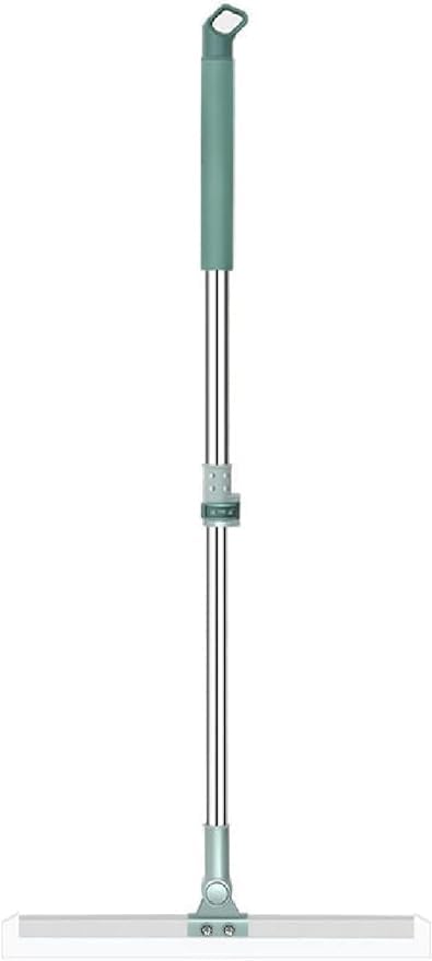 White Angel Silicone Wipers for Bathroom Floor, Broom for Floor Cleaning, Magic Broom Sweeper, Multipurpose Window and Mirror Cleaner, Long Handle Scrubber, Essential Home and Kitchen Tools