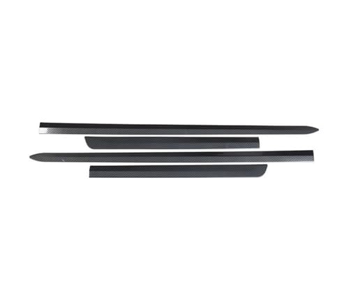 Faldones laterales para Tesla Model Y en negro carbono y acero cromado de alta gama