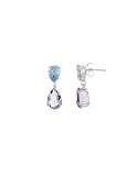 BIZZARRO Aretes De Plata 925 Con Zirconias De Colores Modelo SIL-281-A