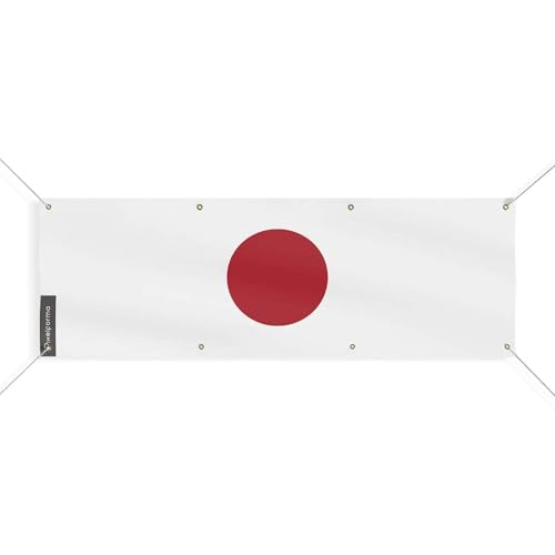 Drapeau du Japon 8 oeillets taille L de 190x570cm pour mat officiel