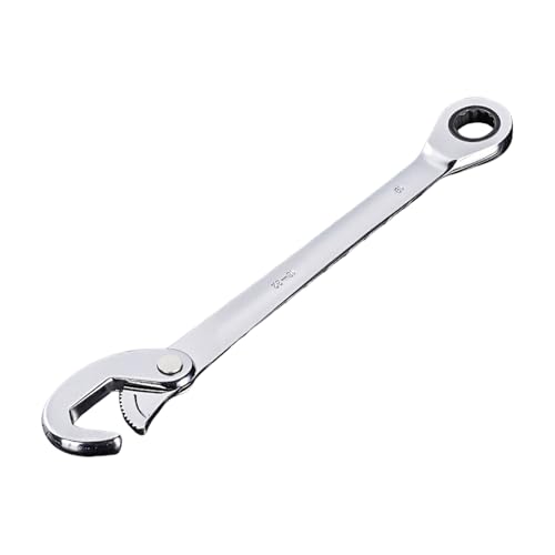 Llave de trinquete de acero de aleación de durabilidad, agarre antideslizante, herramienta compacta para mantenimiento de espacios reducidos, herramienta de trinquete de alta eficiencia