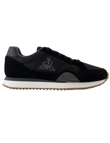 Le Coq Sportif - Jet-Star Baskets Sport Homme - Tige Cuir Synthétique Nylon Suède - Semelle EVA Caoutchouc Adhérente - Black/Dark Shadow - Taille 44 EU