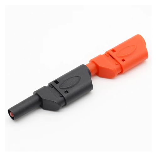 JRXFXEKW 10Pcs Red/Black Fully Insulated 4mm Male Stackable Banana Connector