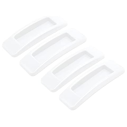 Alamic Self-Stick Instant Cabinet Drawer Handle Multipurpose Cabinet Knobs Helper Auxiliary Kitchen Cabinet Sliding Door Window Handle Convenient Opening Stick-on Handles (White) Cover
