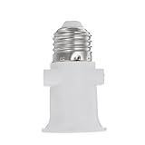 Casquillo Adaptador Eléctrico con Enchufe de Alimentación y Bombilla E27 | Casquillo con Enchufe Europeo | Bombilla con Enchufe Europeo | Toma de Corriente | Vaso Ladrona Rosca E27 a Tornillo Estándar